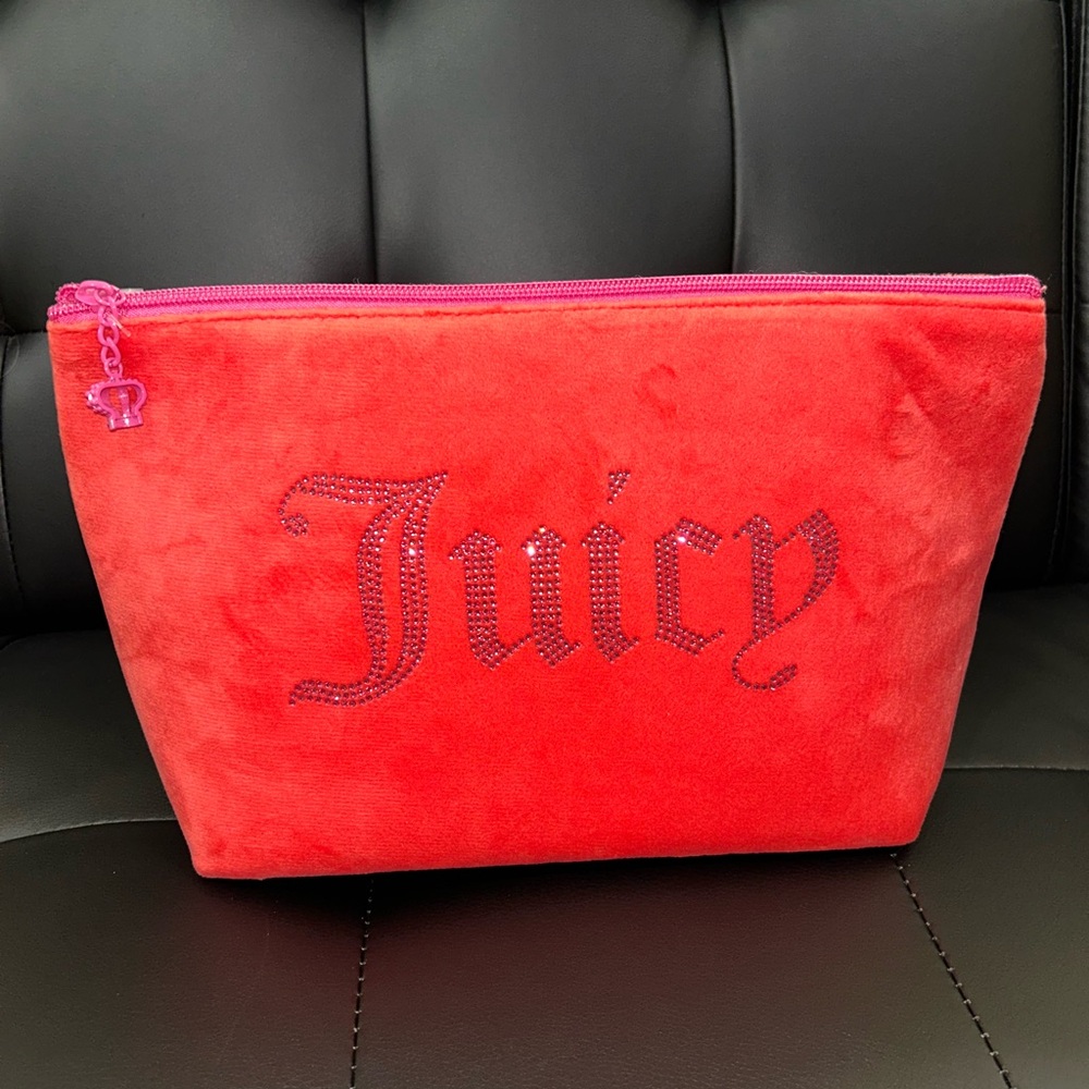 Juicy Couture Coral Pink Cosmetic Bag